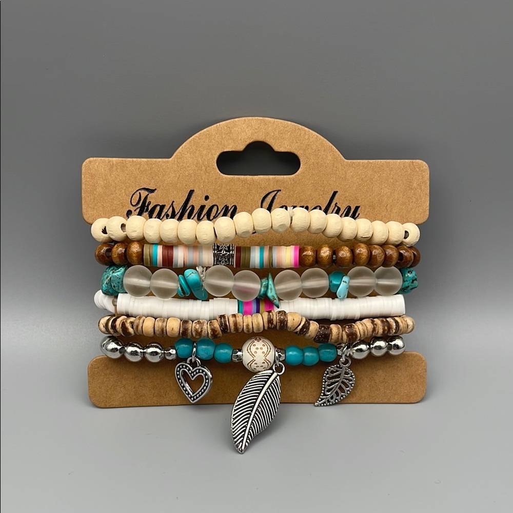 Bohemian Multi-Color Beaded Bracelet Set